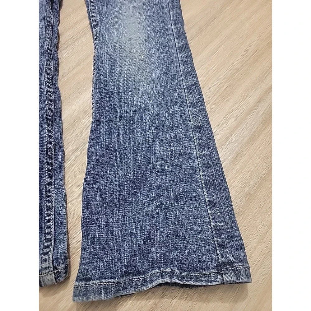Limited Too Girls Boot Cut Gemstones Streetcore Blue Jeans Sz 8